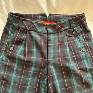 NWOT - Plaid pleated trouser